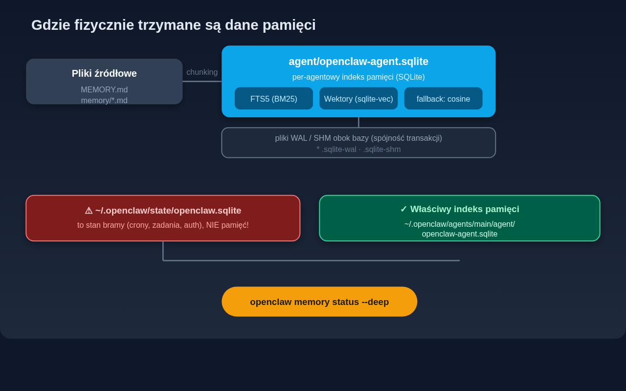 Schemat: gdzie fizycznie trzymane są dane pamięci